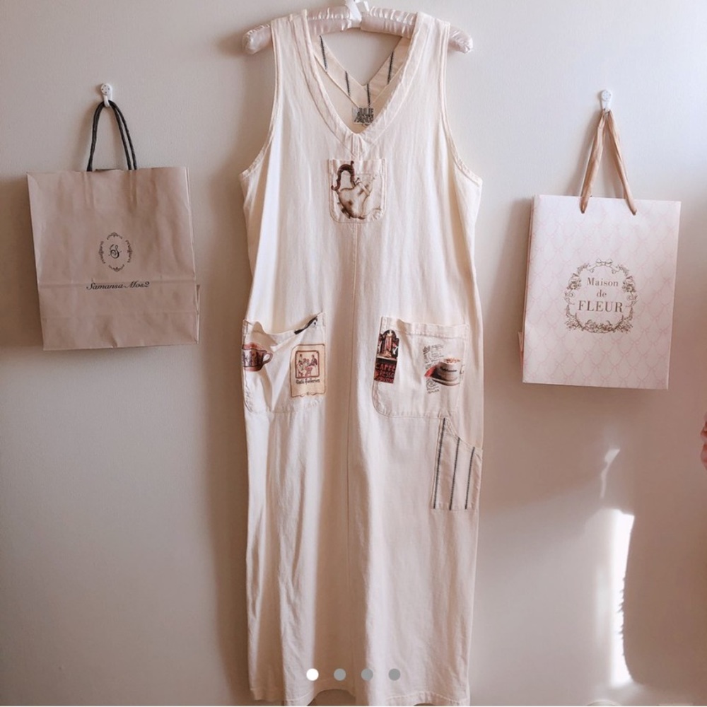 Vintage Julie mango cream coffee jumper dress